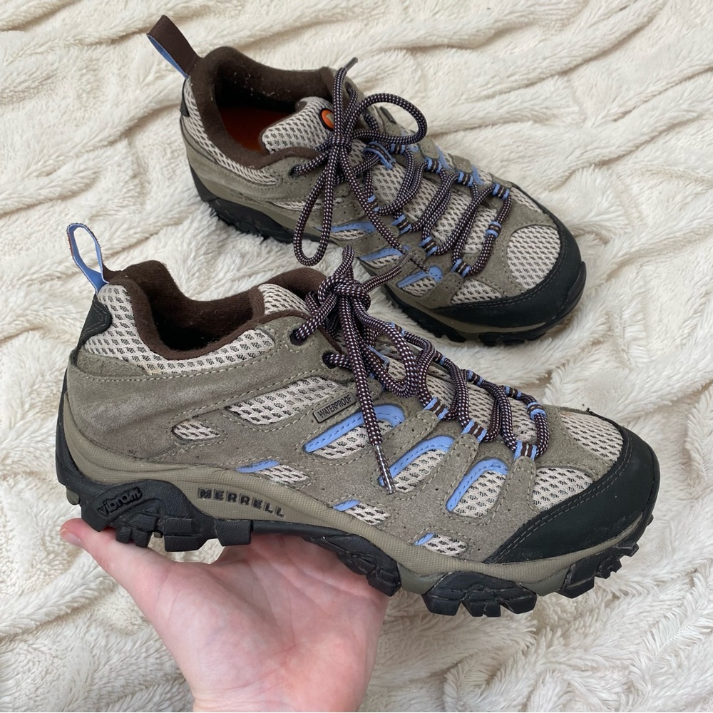 Merrell Beige and Blue Women's Sneakers